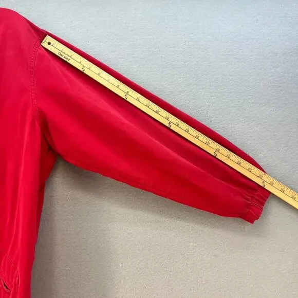 Eddie Bauer Jacket Women's Large Red Plaid Lining Hooded Vintage Preppy Normcore - Picture 11 of 14